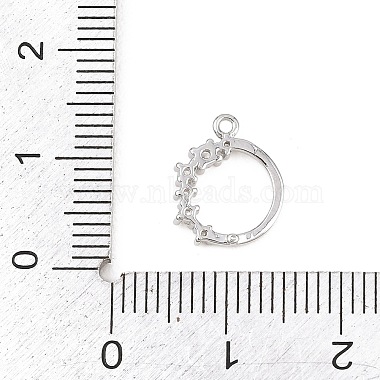 Brass Micro Pave Clear Cubic Zirconia Pendants(KK-D225-14P-01)-3