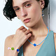 10Pcs Transparent Handmade Bumpy Lampwork Beads(LAMP-TADJ0001-48D)-7