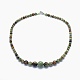 Natural Green Opal Graduated Beads Necklaces and Bracelets Jewelry Sets(SJEW-L132-04)-2