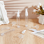 4Pcs Plastic Pump Bottles, with 4Pcs Plastic Funnel Hopper and 4Pcs Transfer Pipettes, Clear, 1.8x15.45cm, Capacity: 15ml(0.51fl. oz)(MRMJ-LP0001-44)