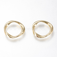 Alloy Linking Rings, Twisted Ring, Golden, 20.5~21x3mm, Inner Diameter: 15~15.5mm(PALLOY-M183-09G-RS)