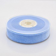 Polyester Velvet Ribbon for Gift Packing and Festival Decoration, Cornflower Blue, 7/8 inch(23mm), about 25yards/roll(22.86m/roll)(SRIB-M001-23mm-336)