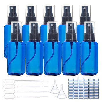 DIY Kit, with Plastic Spray Bottles, Label Paster, Plastic Funnel Hopper and Pipettes Dropper, Mixed Color, Paster: 28x16.5cm, Bottle: 11.6cm