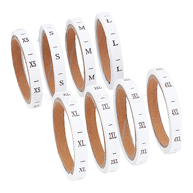 White Polyester Clothing Size Labels