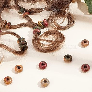 nbeads jaspe picasso natural cuentas europeas con agujeros grandes(G-NB0003-72A-01)-7