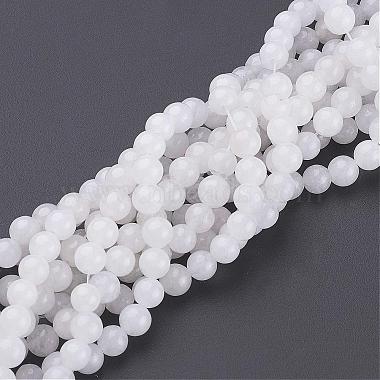 6mm White Round White Jade Beads