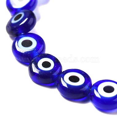 Chapelets de perles rondes de chalumeau manuelles de mauvais œil(X-LAMP-L058-6mm-04)-3