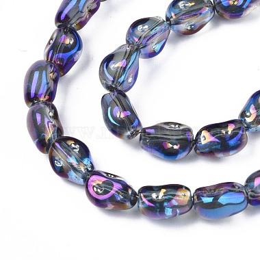 Chapelets de perles en verre transparent électrolytique(EGLA-N006-028-A01)-3