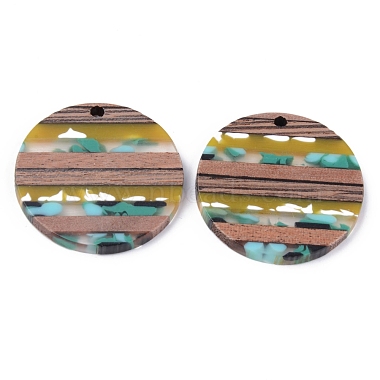 Resin & Walnut Wood Pendants(RESI-R428-10)-2