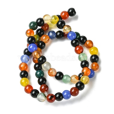 agate perles brins(G-F417-05-4mm)-2