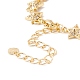Clear Cubic Zirconia Pentagram Star Link Chains Bracelet(BJEW-I301-14G)-4