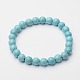 Bracelets ronds stretch turquoise synthétique(BJEW-O118-01)-1
