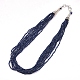 Faceted Glass Beaded Necklaces(NJEW-D041-02)-1