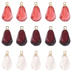 15Pcs 3 Colors Resin Pendants, with Golden Plated Iron Loops, Imitation Food, Pomegranate Seed, Mixed Color, 16x9mm, 5pcs/color(RESI-YW0006-02)
