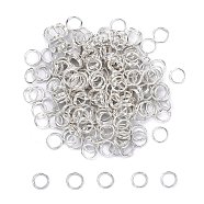 Brass Split Rings, Double Loops Jump Rings, Silver Color Plated, 5x1.2mm, about 3.8mm inner diameter(JRDC5MM-S)