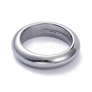 Synthetic Terahertz Stone Finger Rings, Flat Round, US Size 5 1/2(16.1mm), 6.5mm(G-K311-39-A)