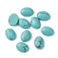 Synthetic Turquoise Cabochons, Oval, 8~8.5x6~6.5x2.5~3.5mm(G-A094-01B-44)