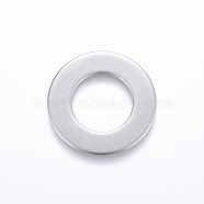 Tarnish Resistant 201 Stainless Steel Linking Rings, Stainless Steel Color, 32x2mm, hole: 18mm(STAS-G029-17)