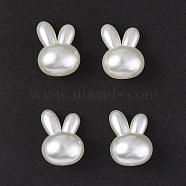 ABS Plastic Imitation Pearl Beads, Rabbit, White, 23.5x16.5x14mm, Hole: 4mm, about 255pcs/500g(OACR-P007-65)