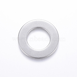 201 Stainless Steel Linking Rings, Stainless Steel Color, 32x2mm, hole: 18mm(STAS-G029-17)