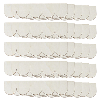 Unfinished Wood Cutouts, Painting Supplies, Arch, Cornsilk, 400x90x2.5mm