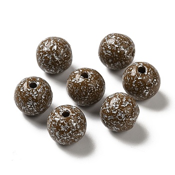 Opaque Acrylic Beads, Round, Camel, 11.5x11mm, Hole: 2mm, about: 520pcs/500g