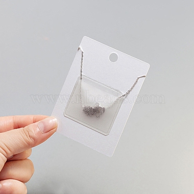 pochette adhésive pour chaîne de collier en plastique pour cartes d'affichage de collier(AJEW-P088-01A)-3