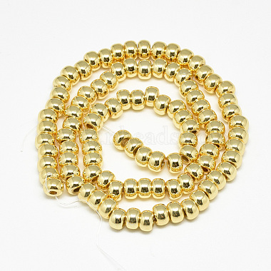 Electroplate Non-magnetic Synthetic Hematite Beads Strands(G-Q465-38G)-2