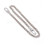 Iron Rope Chain Bag Strap, with Swivel Clasps, for Bag Replacement Accessories, Platinum, 46.5x0.6cm(FIND-WH0065-80P)