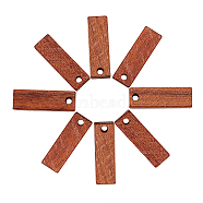 20Pcs Walnut Wood Pendants, Rectangle, Saddle Brown, 20x6.5x2.5mm, Hole: 1.8mm, 20pcs/box(WOOD-CJ0001-25)