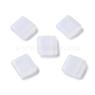 Opaque Acrylic Slide Charms, Square, Ghost White, 5.2x5.2x2mm, Hole: 0.8mm(OACR-Z010-01N)