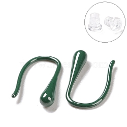 Hypoallergenic Bioceramics Zirconia Ceramic Teardrop Dangle Earrings, No Fading and Nickel Free, Sea Green, 14x3x8.5mm(EJEW-Z023-05C)