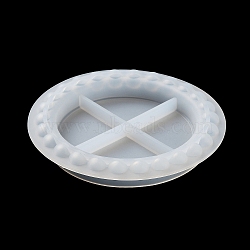 Flower Base Silicone Molds, Resin Casting Molds, For UV Resin, Epoxy Resin Jewelry Making, White, 98x17mm, Inner Diameter: 81.5mm(DIY-C047-01)