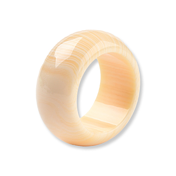 Resin Plain Band Finger Ring for Women, Wheat, US Size 7 3/4~8(17.9~18.1mm)