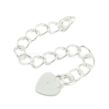 Silver Heart Brass Chain Extender