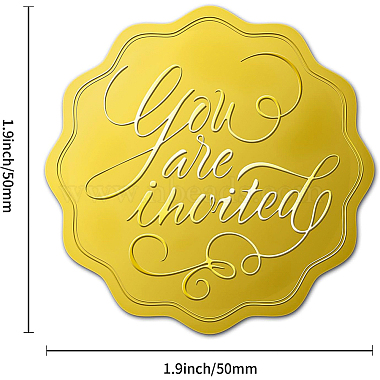 自己粘着性の金箔エンボスステッカー(DIY-WH0211-184)-2
