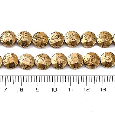 brins de perles de pierre de lave naturelle galvanisées(G-A256-F01-01C)-4