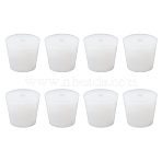Silicone Plugs, White, 25~33x28mm(AJEW-WH0752-754C)