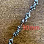 304 Stainless Steel Link Chains, Unwelded, Stainless Steel Color, 30x8mm(CHS-H025-23P-A)