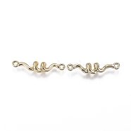 Alloy Jewelry Link, Twisted Bar, Light Gold, 6x28x5mm, Inner Diameter: 1.2mm(PALLOY-Z001-35LG)