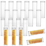 60Pcs 2 Styles Transparent ABS Plastic Coin Storage Tube, for Commemorative Coin Collection Supplies, Clear, 110~115x26.5~31.5mm, Inner Diameter: 22.5~28.5mm, 30pcs/style(AJEW-OC0004-67)