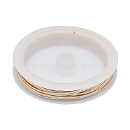 Copper Wire Gimp Wire, Flexible Coil Wire, Metallic Thread for Embroidery Projects and Jewelry Making, Misty Rose, 18 Gauge, 1mm, about 16.40 Feet(5m)/Roll(CWIR-C002-01D)