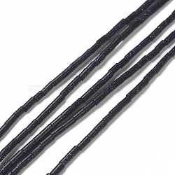 Synthetic Blue Goldstone Beads Strands, Column, 4.3~5.6x2.3~2.5mm, Hole: 0.9mm, about 82~86pcs/strand, 14.96~17.71 inches(38~45cm)(G-B004-A03)