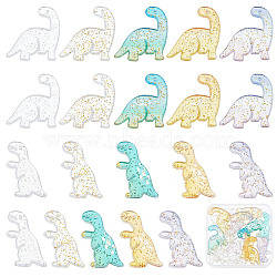 20Pcs 10 Style Acrylic Pendants, Glitter Powder, Dinosaur, Mixed Color, 2pcs/style(MACR-SC0001-08)