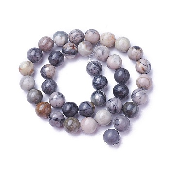 Natural Polychrome Jasper/Picasso Stone/Picasso Jasper Beads Strands, Round, 10mm, Hole: 1mm, about 38pcs/strand, 15.5 inch(39.5cm)