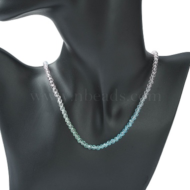 Collier de perles rondes en verre bling pour femme(NJEW-PH01490-03)-3