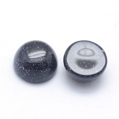 Cabochons en pierre bleue synthétique(G-P393-R22-6mm)-2