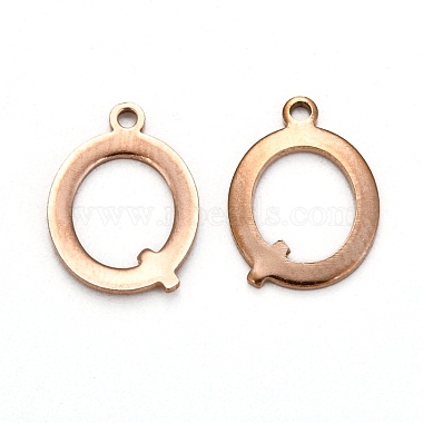 Rose Gold Alphabet 304 Stainless Steel Charms