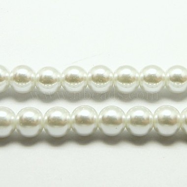 Мода стекла жемчужные ожерелья из бисера(NJEW-D061-8mm-3)-2
