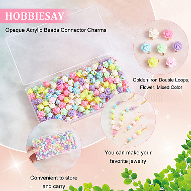 200Pcs Opaque Acrylic Beads Connector Charms(FIND-HY0001-30)-4